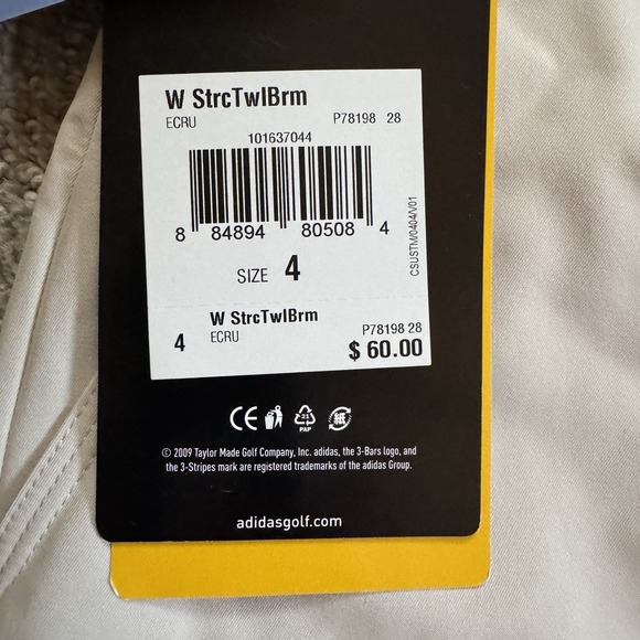 Adidas ClimaLite NWT Women's SZ 4 White Golf Shorts w/ Pockets ProDRY Plus - Picture 5 of 10